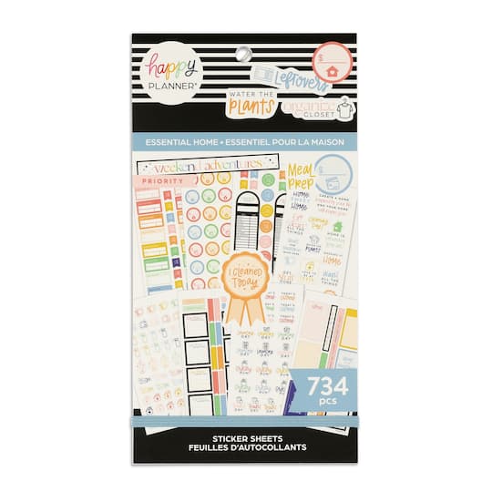 The Classic Happy Planner&#xAE; Essential Home Value Pack Stickers